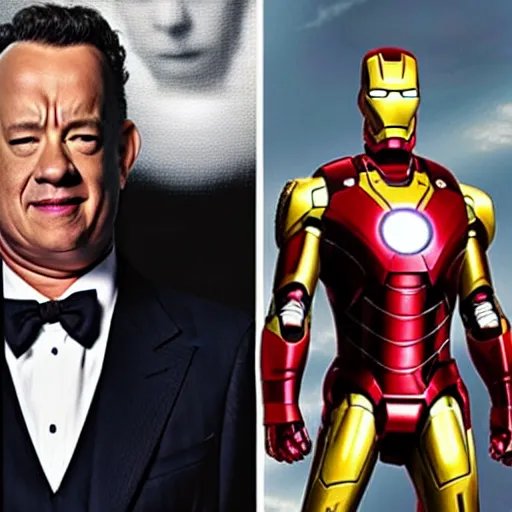 Image similar to Tom hanks as iron man