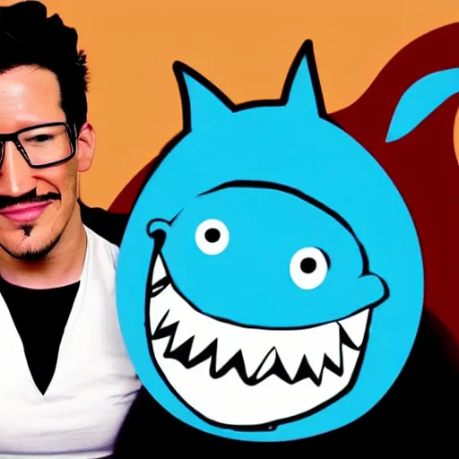 Image similar to markiplier as a shark