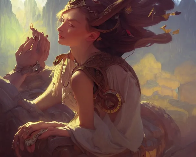 Prompt: photography of gustaf tenggren, deep focus, d & d, fantasy, intricate, elegant, highly detailed, digital painting, artstation, concept art, matte, sharp focus, illustration, hearthstone, art by artgerm and greg rutkowski and alphonse mucha