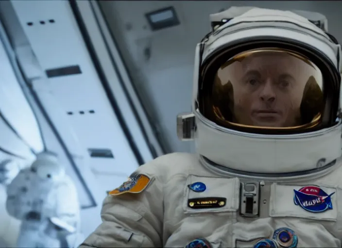 Image similar to film still of anthropomorphic anthropomorphic lama as astronaut in interstellar, 4 k