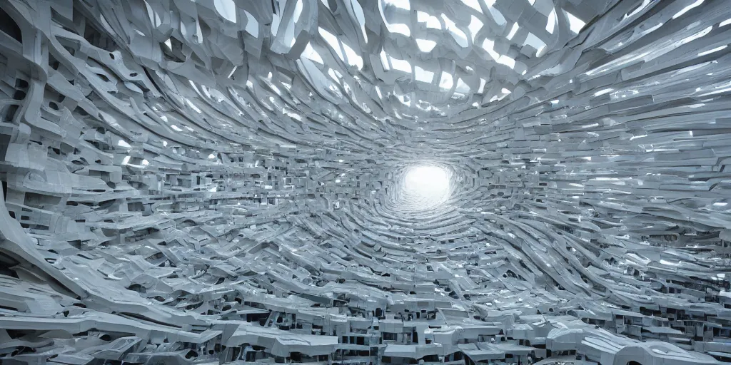 Image similar to dystopian parametric architecture