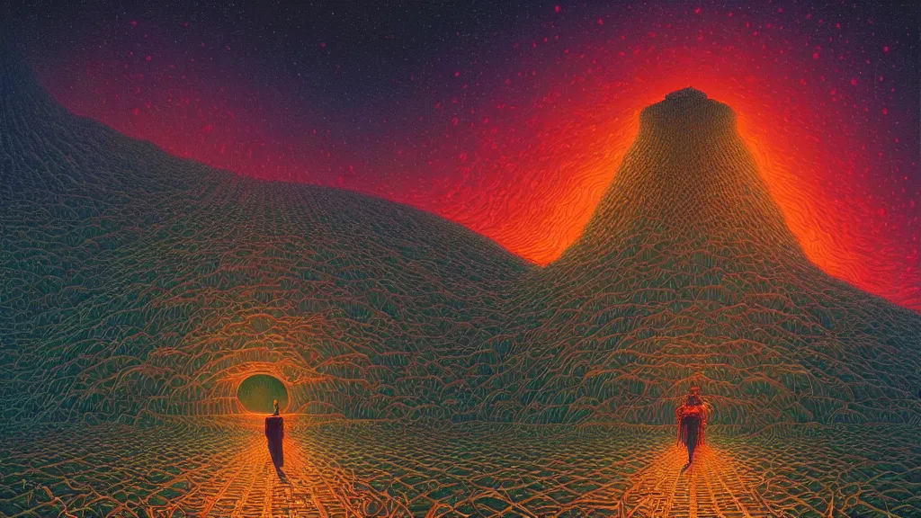 Image similar to lost in the other side of nowhere, digital painting. dreaming latent space. casey weldon. digital render. dan mumford. surrealism. tim white. retro. bruce pennington.