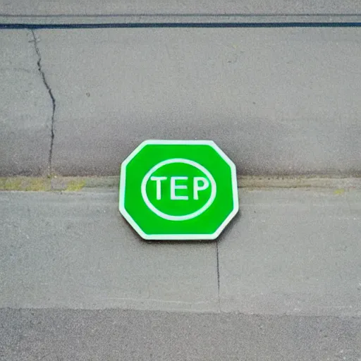 Image similar to green stop sign