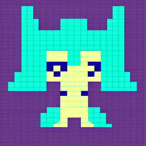 Image similar to miku pixel art