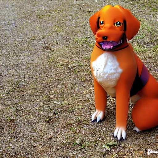 Prompt: charizard dog hybrid animal, pokemon, dog, animal photography, charizard, charizard