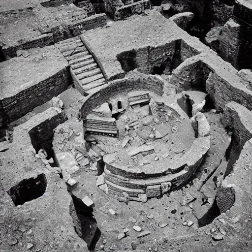 Prompt: “26,000 year old space craft discovered in ancient ruins. National Geographic Photograph. Photo from the 1980’s”