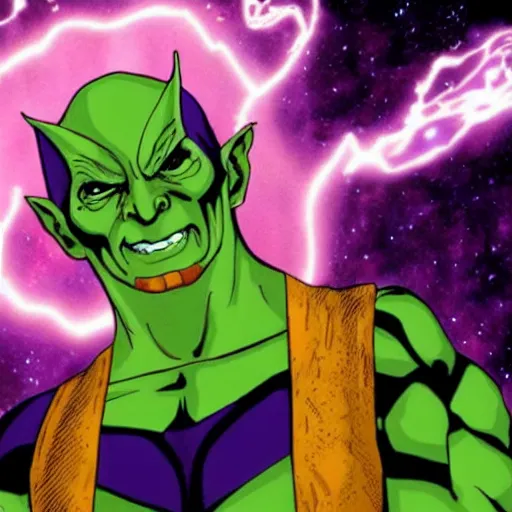 Prompt: Piccolo as Thanos