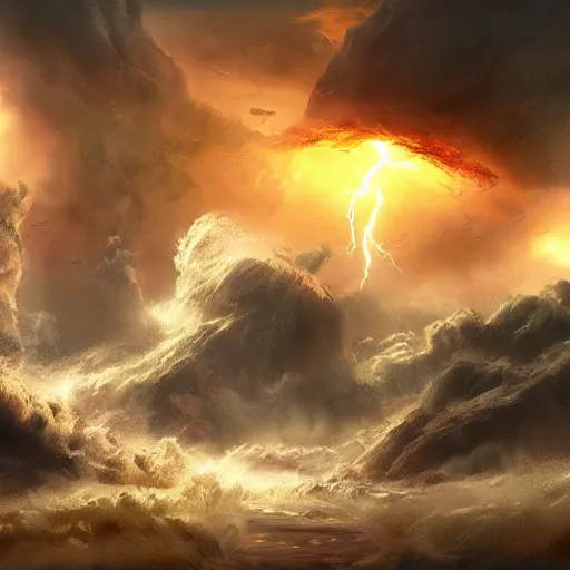 Image similar to explosive storm, fantasy art, concept art, ultra detail