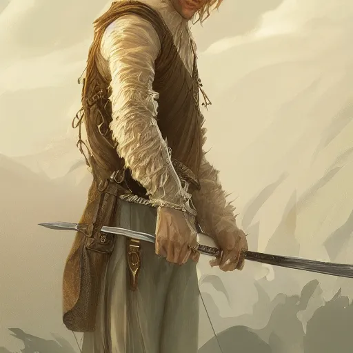 Image similar to Kvothe from Name of the Wind, intricate, elegant, highly detailed, digital painting, artstation, concept art, smooth, sharp focus, illustration, art by WlOP