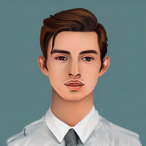 Image similar to a very handsome young man, digital art