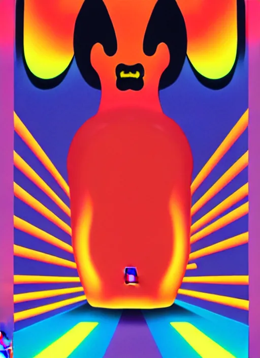 Prompt: devil by shusei nagaoka, kaws, david rudnick, airbrush on canvas, pastell colours, cell shaded!!!, 8 k