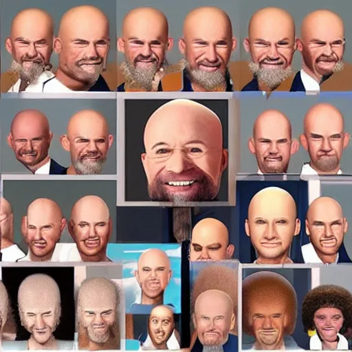 Image similar to bald, bald, bald, bald, bald, bald, bald, bob ross