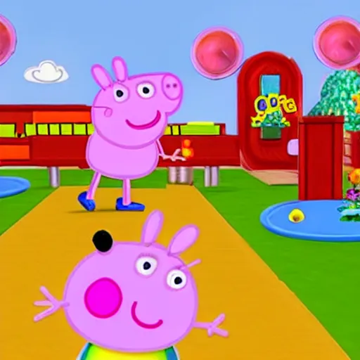 Image similar to peppa pig 3d platform game on gamecube