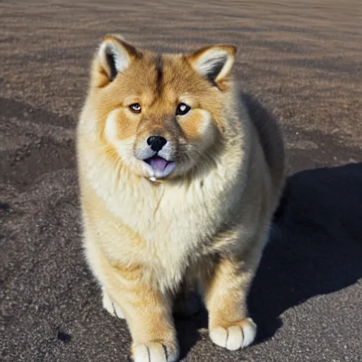 Prompt: photo of a chow-housecat