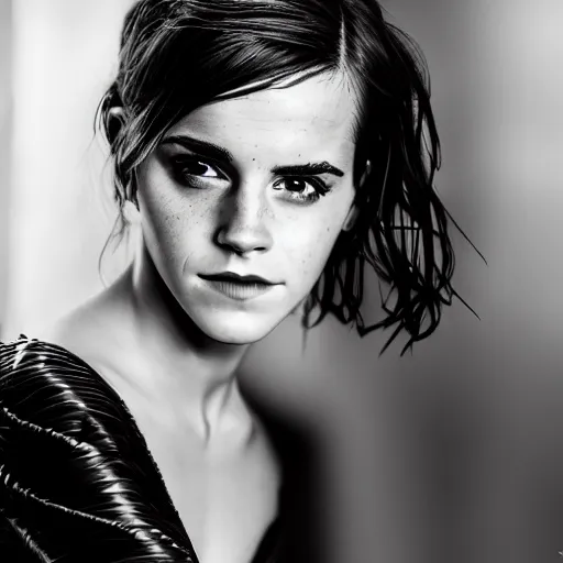 Image similar to Emma Watson as Catwoman, XF IQ4, f/1.4, ISO 200, 1/160s, Adobe Photoshop, Adobe Lightroom, DxO Photolab, Sense of Depth, AI enhanced, HDR, in-frame