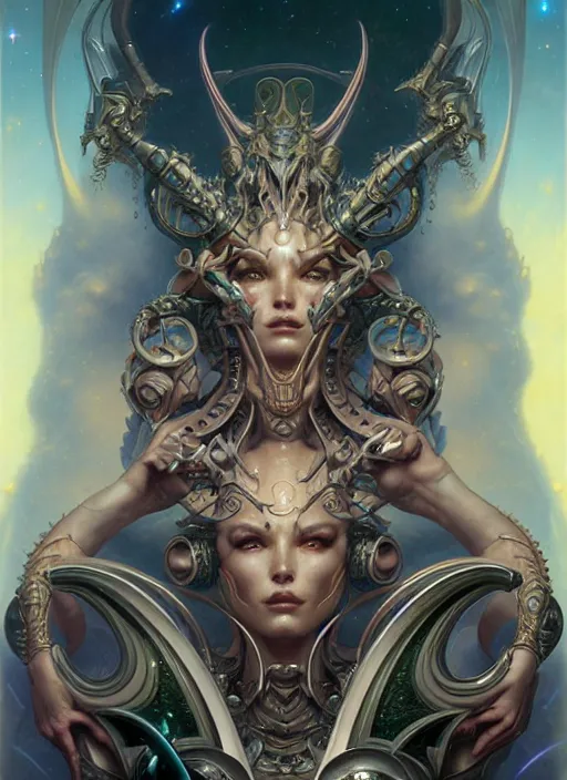 Prompt: beautiful gemini fantasy character portrait, ultra realistic, wide angle, intricate details, brazil artifacts, highly detailed by peter mohrbacher, hajime sorayama, wayne barlowe, boris vallejo, aaron horkey, gaston bussiere, craig mullins