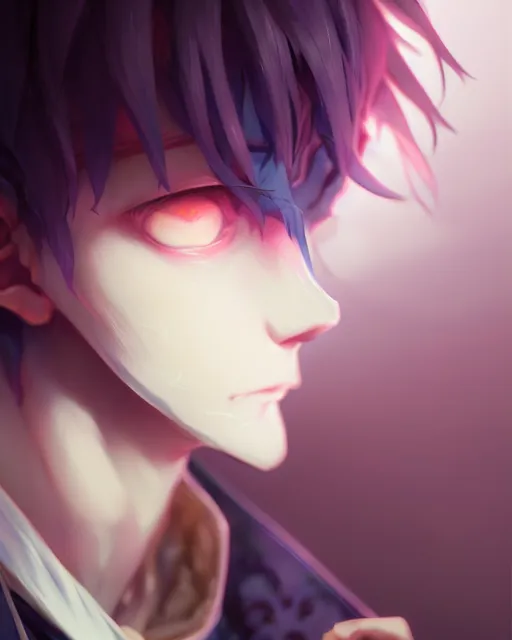 Prompt: extremely attractive soft feminine male jester anime character screenshot, nagito komaeda, anime, intricate, sharp focus, illustration, highly detailed, digital painting, cell shaded, concept art, matte, male art by ilya kuvshinov and kyoto animation and wlop, ruan jia and greg rutkowski, studio quality, masterpiece