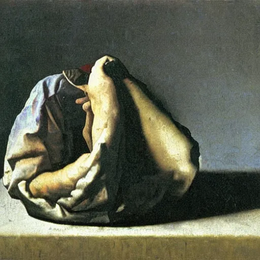 Image similar to an empty oyster, by johannes vermeer