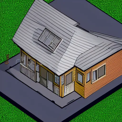 Prompt: a stock photo of a house, isometric, realistic, hdr