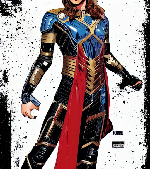 Image similar to asgardian female android, by MARVEL comics and Sandra Chevrier, 4k