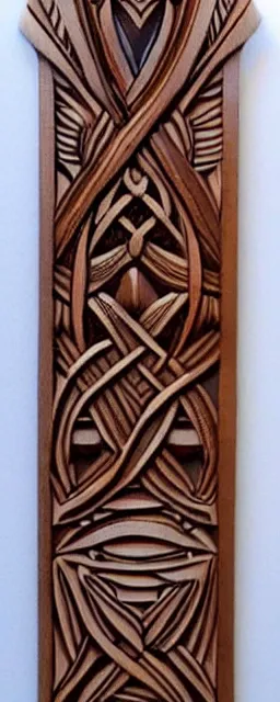 Image similar to celtic wood carvings epic nordic old snow and salt