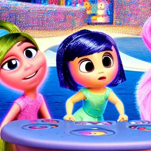 Image similar to ariana grande as a joy in movie inside out