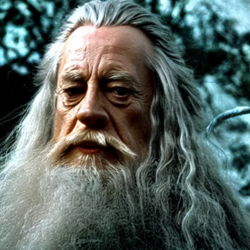 Image similar to A Still of Patrick McGoohan as Gandalf in The Lord of the Rings (2001)