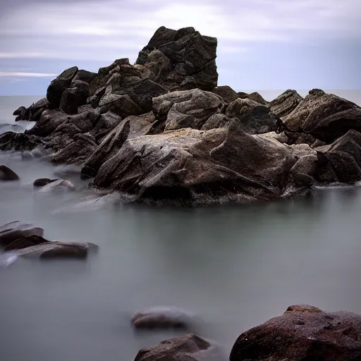 Image similar to dramatic rocky shore,