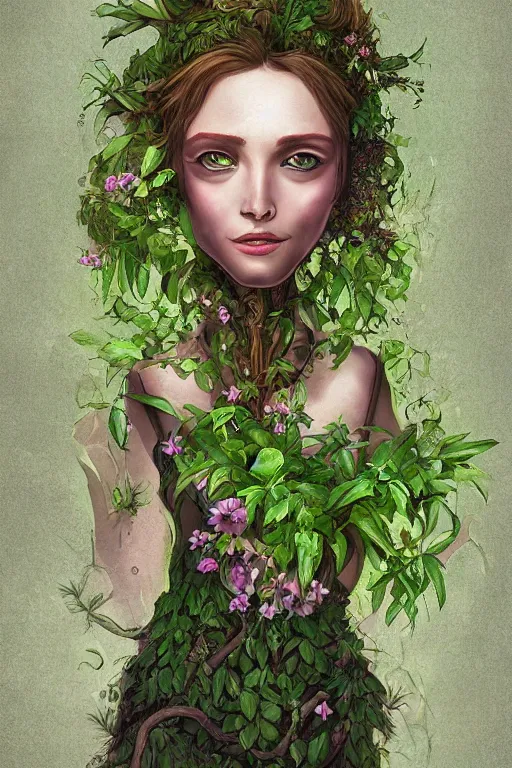 Image similar to book cover | plant fairy | digital painting | highly detailed | ultra realistic | dark fantasy