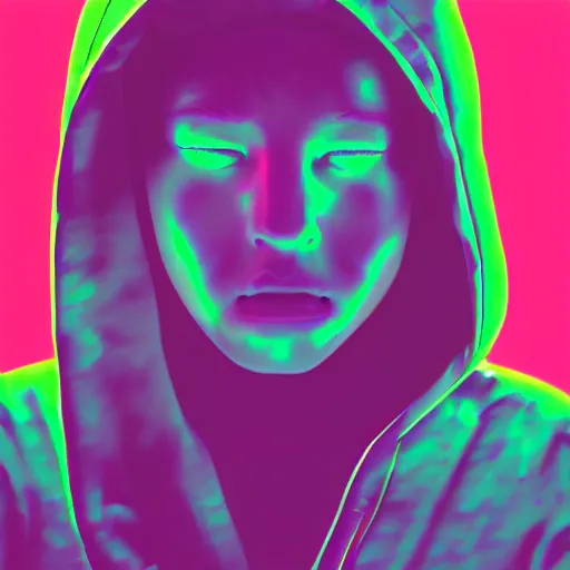 Image similar to python 3 in hoodie, portrait, vaporwave, synthwave, neon, vector graphics, cinematic, volumetric lighting, f 8 aperture, cinematic eastman 5 3 8 4 film, photorealistic