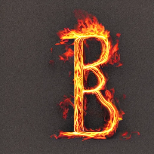 Prompt: text that says 'fire' made of flames. HD render