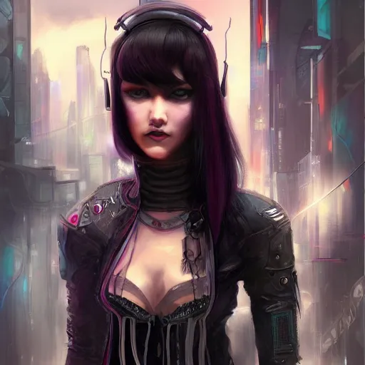 Image similar to teen elf, cyberpunk, knife, black hair, gorgeous, amazing, elegant, intricate, highly detailed, digital painting, artstation, concept art, sharp focus, illustration, art by ross tran