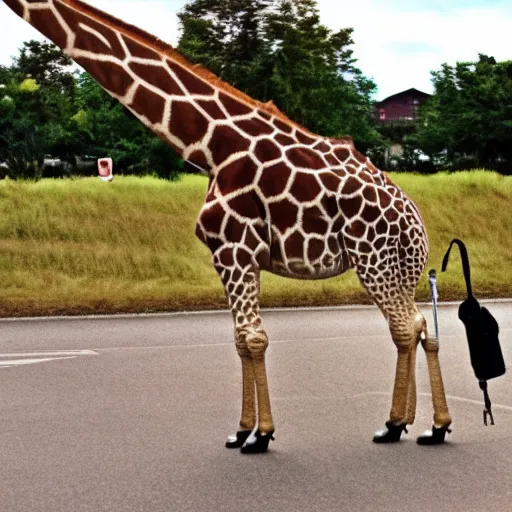 Prompt: a giraffe riding a bike, realistic, kodak, photoreal