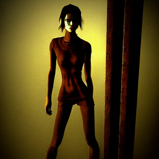 Image similar to supermodel in silent hill