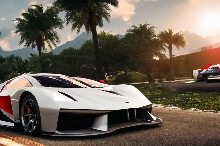 Image similar to photo wallpaper sport car gran turismo 7 forza horizon need for speed fast and furious 5 unreal engine supercar hypercar game concept car octane render, 4 khd 2 0 2 2 3 d cgi rtx style chrome reflexion global illumination ray tracing hdr arstation pixar and disney unreal