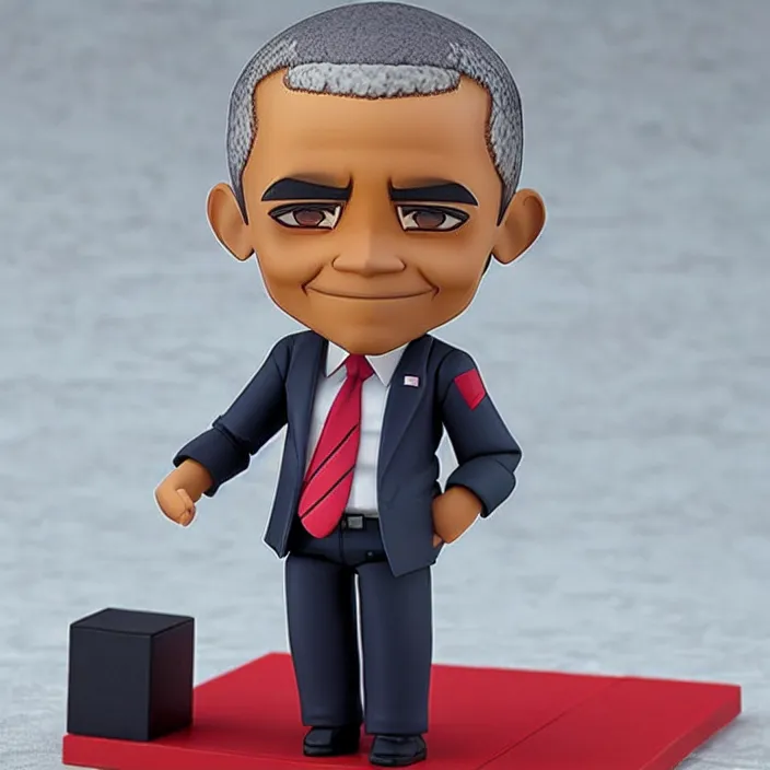 Image similar to Obama, An anime nendoroid of Obama, figurine, detailed product photo