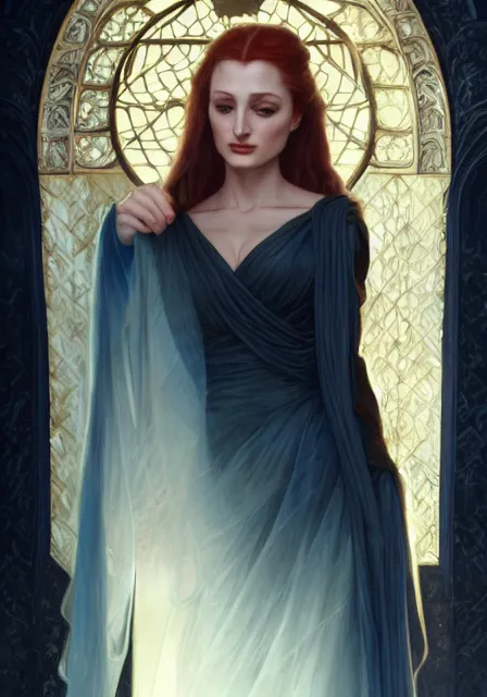 Image similar to sansa angeline jolie gessica chastain mummy cleopatra, intricate, elegant, highly detailed, digital painting, artstation, concept art, smooth, sharp focus, illustration, art by artgerm and greg rutkowski and alphonse mucha and william - adolphe bouguereau