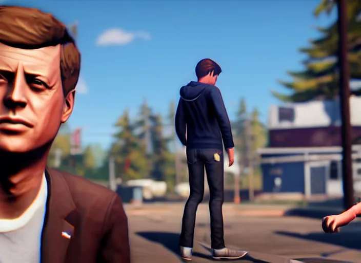 Image similar to ps 4 gameplay, john f kennedy in life is strange