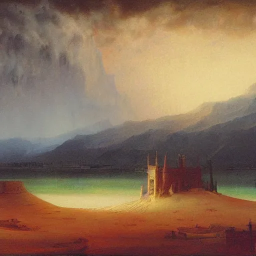 Image similar to John Martin painting, Babylon.