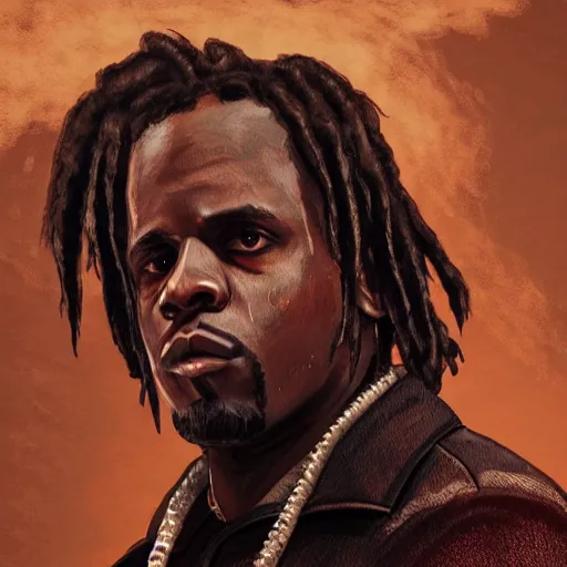 Image similar to Rapper Chief Keef In Django redemption 2 digital art 4K quality super realistic