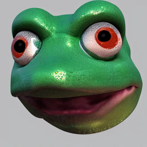 Image similar to 3 d render of a frog head