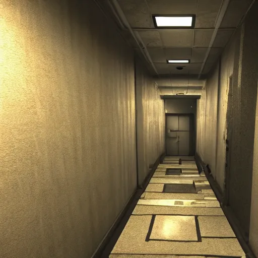 Prompt: hallway in the backrooms, unreal engine tech demo