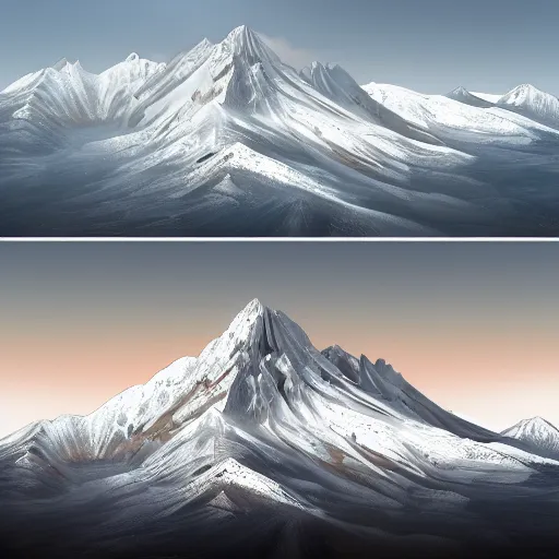 Image similar to the highest mountain in the universe, digital art, trending on artstation