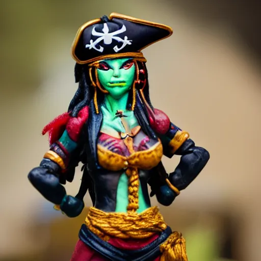 Prompt: navi pirate woman with an attitude 8k bokeh