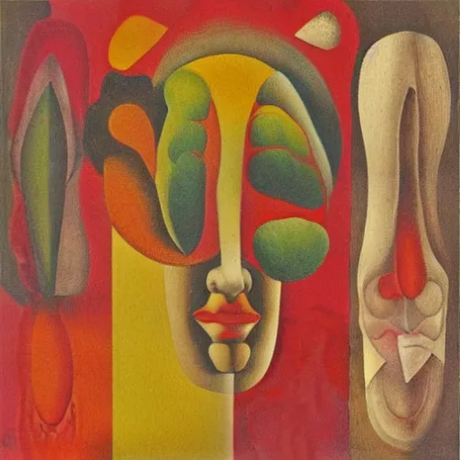 Image similar to floral face portrait by leonetto cappiello and wojciech siudmak and ernst fuchs, anni albers, oil on canvas