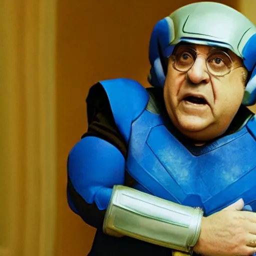 Prompt: dany devito as mega man