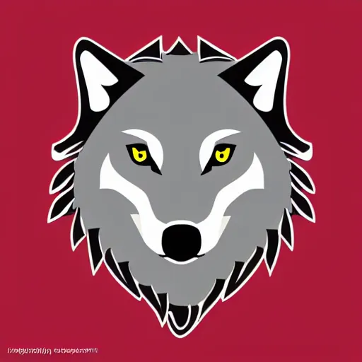 Image similar to photoshop vector design logo concept of a wolf