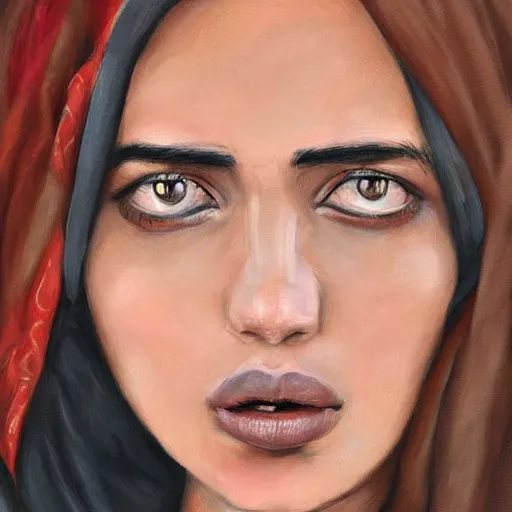 Image similar to female portraits by ahmed aldoori, artwalshy