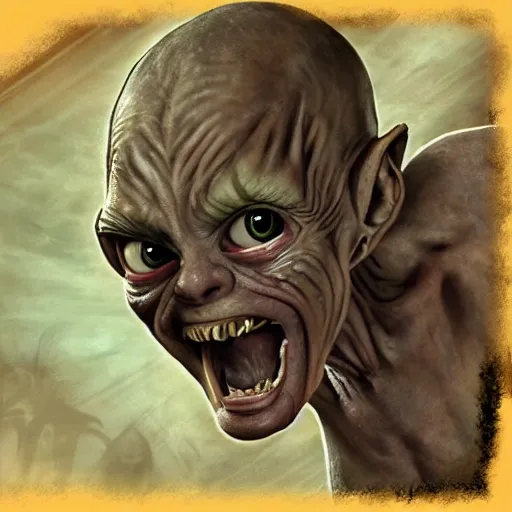 Image similar to gollum twitch streaming, realistic