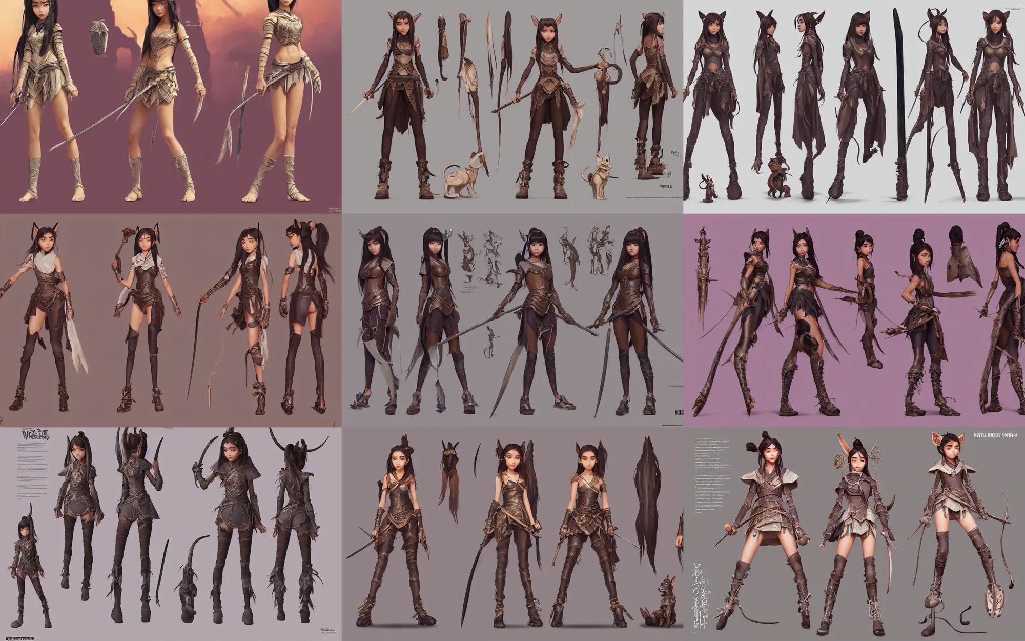 Prompt: weta disney pixar movie character sheet of madison beer, yoona : : as samurai warrior catgirl by pixar : : by weta, greg rutkowski, wlop, ilya kuvshinov, rossdraws, artgerm, marvel, character sheet, rave outfit, unreal engine, pearlescent, bright morning, anime